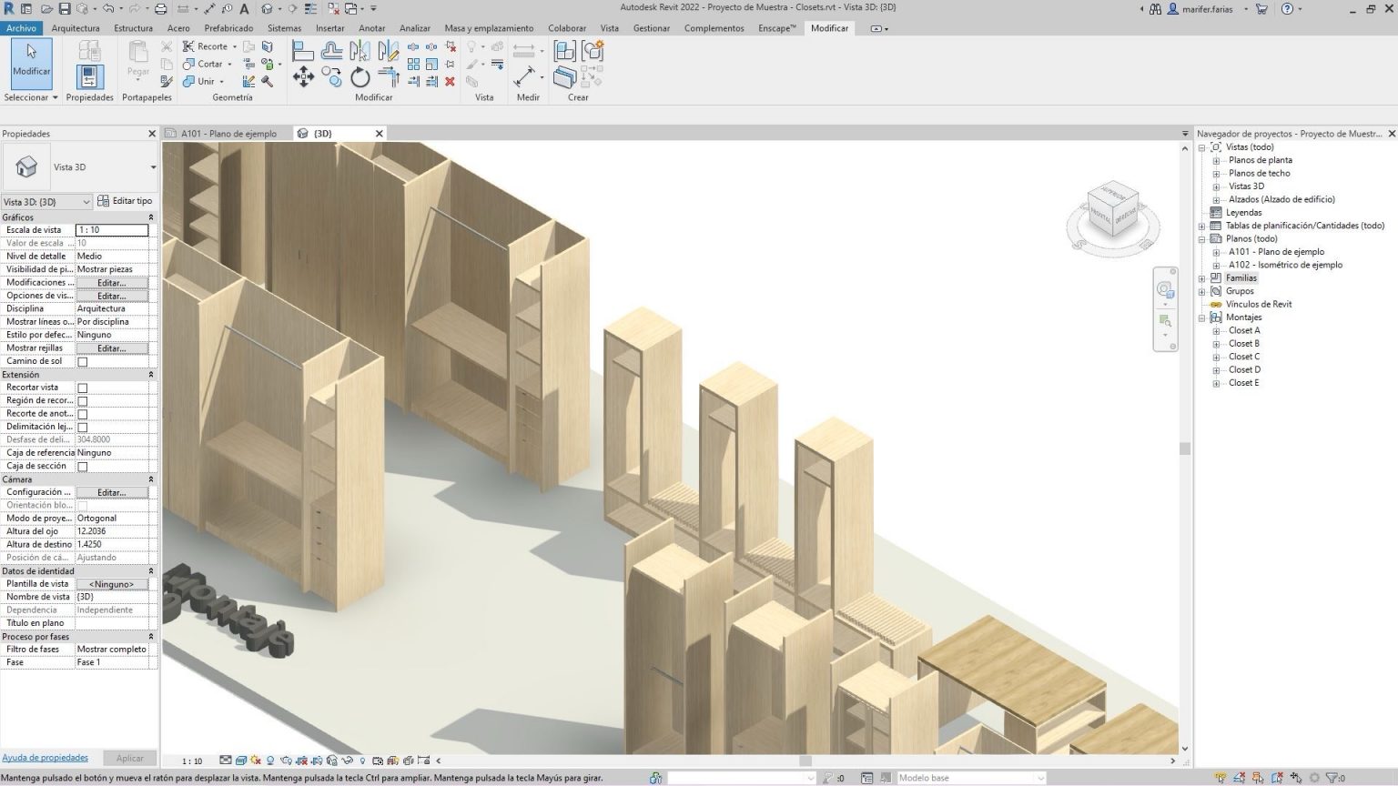 Familias de closets Revit Tools Do_Co